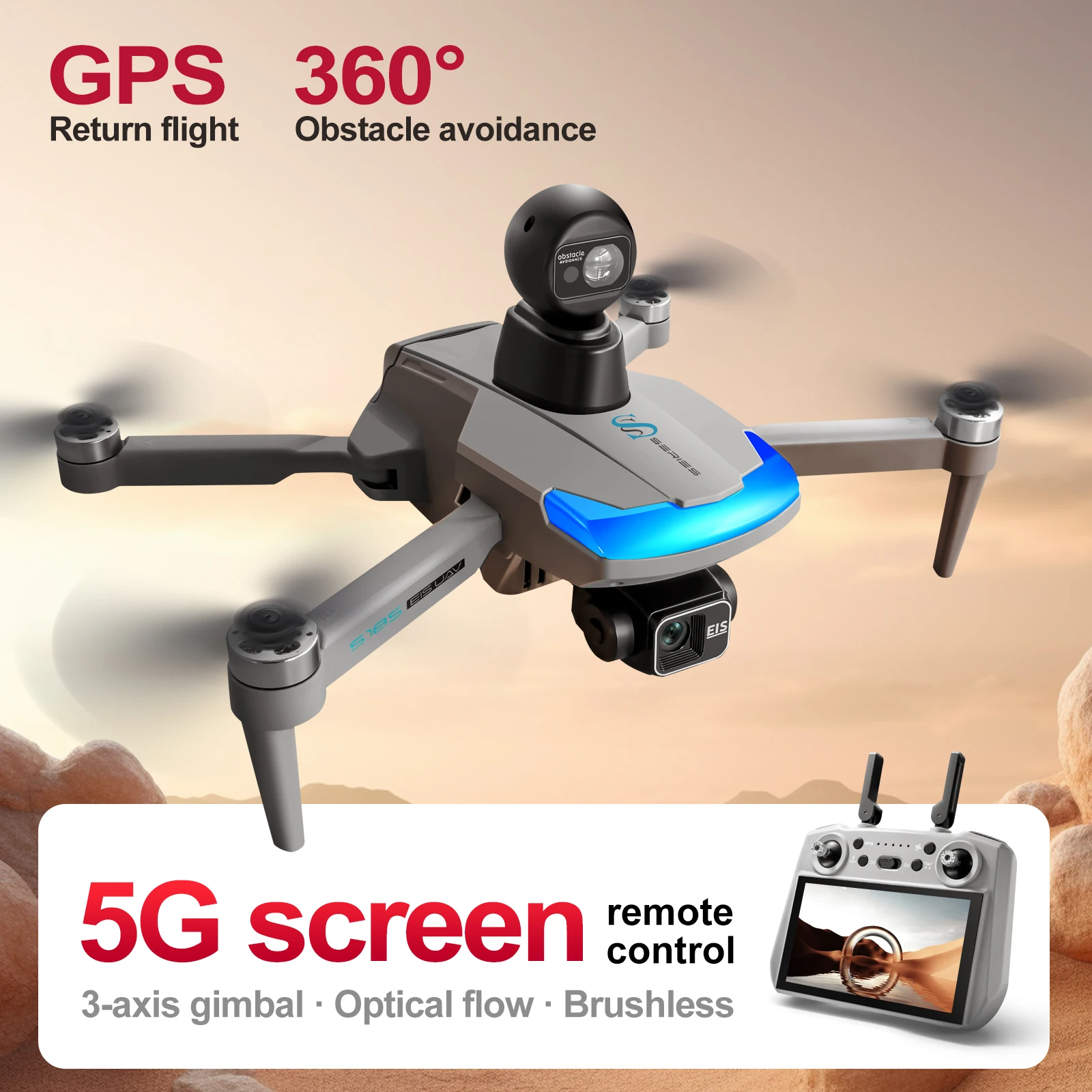 Drone Surveying - S185 Profesjonalny dron 2.7K HD Podwójna
