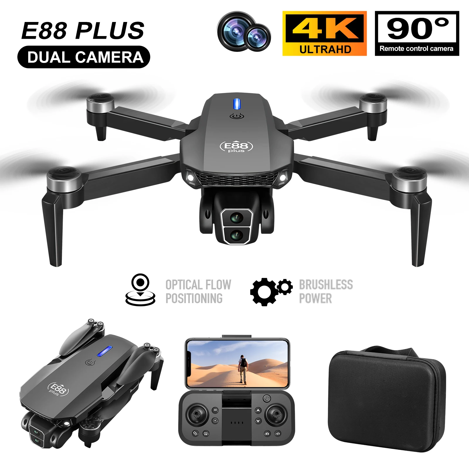 Nowy dron E88 Plus Quadcopter: – Drone Lidar recenzja i cena