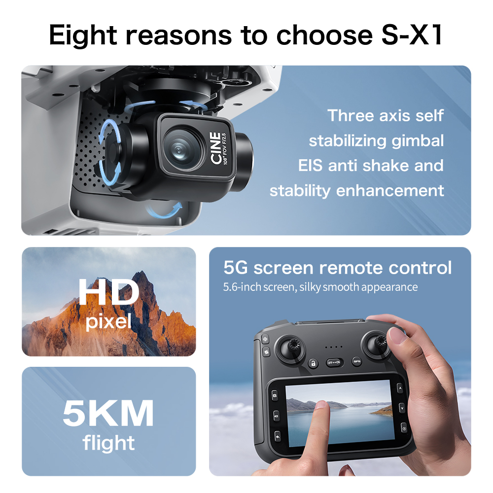 Oryginalny dron S-X1 8K HD Pro – Drone Surveying recenzja i cena
