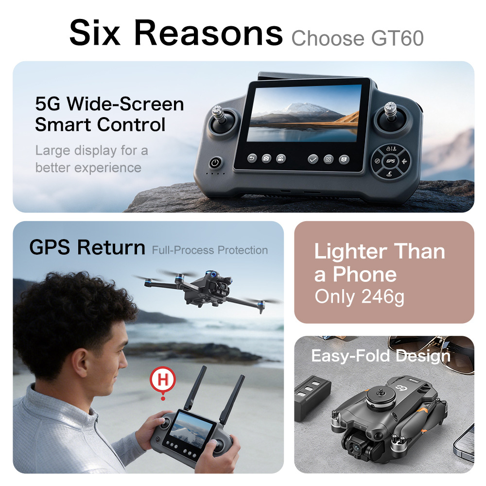 Nowy dron GT60 GPS do fotograf – Drone Surveying recenzja i cena